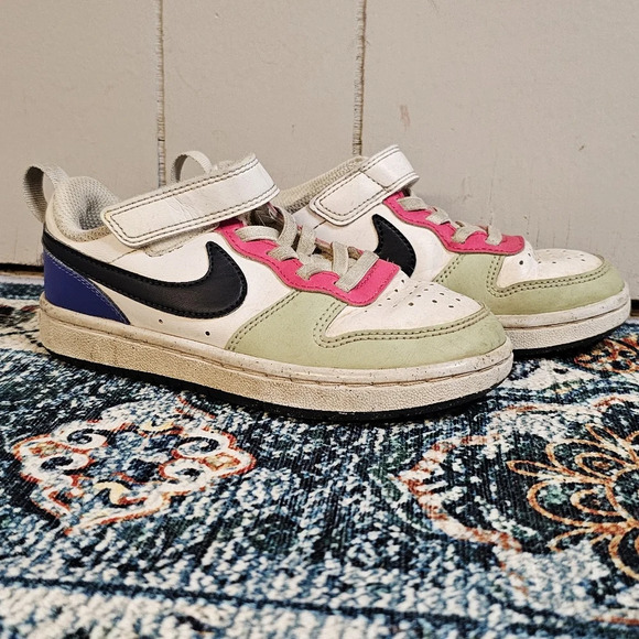 NIKE COURT BOROUGH LOW RECRAFT PS Kids Sneakers, DV5457 108 White/D - Picture 1 of 11